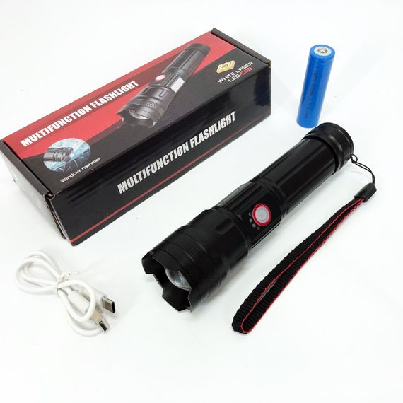 Перезаряджуваний ручний ліхтар, Яскравий тактичний ліхтарик, Військовий тактичний ліхтар JY-54 | Зображення 9