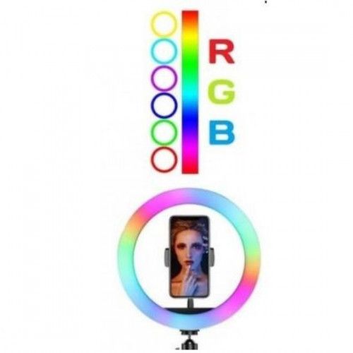 Лед-лампа кольцевая для студийного освещения Ring RGB MJ18 18см с пультом и штативом для фото и видео | Зображення 3