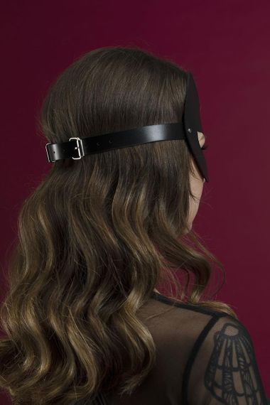 Маска кішечки Feral Feelings - Kitten Mask, натуральна шкіра, чорна Sex Aura | Зображення 3