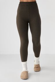 Трикотажні лосини з начосом - коричневий цвет, ONE SIZE (є розміри)