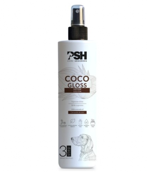 PSH Home Coco Gloss Lotion 300ml - легкий несмываемый кондиционер для шерсти собак без блеска