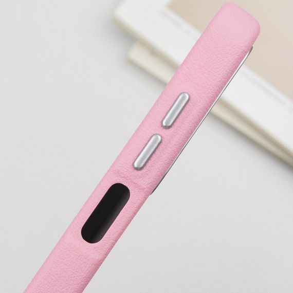 Кожаный чехол Leather Case Metal Buttons для Samsung Galaxy A25 5G Light Pink | Зображення 4