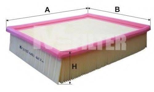 Фільтр повітряний AUDI, VW (вир-во M-filter) MFILTER K451 на OPEL OMEGA A (16_, 17_, 19_)