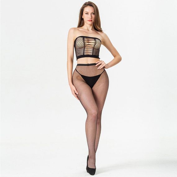 Колготки в дрібну сітку Babydoll 42 Чорний 8006 | Зображення 5