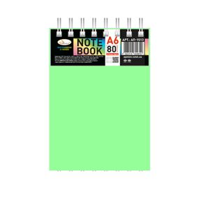 Блокнот А6 В-БП6-80(Light-Green) 80 аркушів, пружина зверху