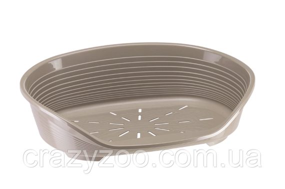 Пластиковый лежак для собак и котов Ferplast Siesta Deluxe 6 светло-серый 70.5х52х23.5 см 70206914