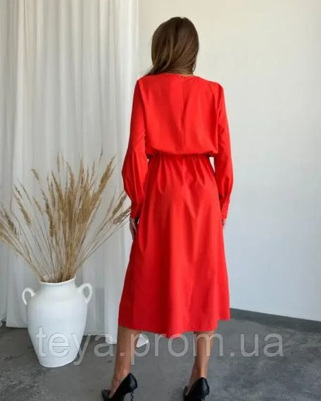 Платье для женщин цвет коралловый размеры L, S, XXL, M, 3XL, XL FI_008454 | Зображення 2