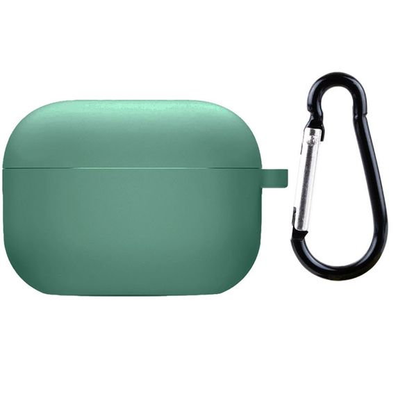 Силіконовий футляр з мікрофіброю для навушників Airpods 4 Зелений / Pine Needle