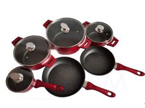 Набір посуду Benson з 6 предметів BN-335 Червоний