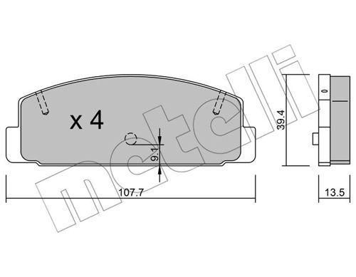 Колодки тормозные задние Mazda 6 02-13 Mazda 323 91-04 626 III V RX-7 84-02 22-0302-1 | Зображення 1