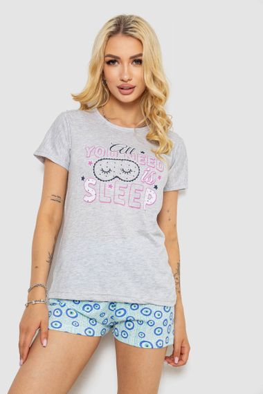 Пижама женская, цвет серый, 243R50715