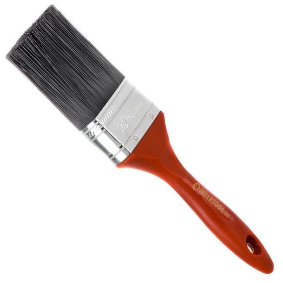 Пензель флейцевий "Лакра", 63*17*70 мм, пластикова ручка INTERTOOL KT-1463 | Зображення 1