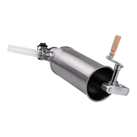 Вертикальний шприц для ковбаси 3 л з нержавіючої сталі шприц ковбасний 4 насадки 16788-7 | Зображення 6