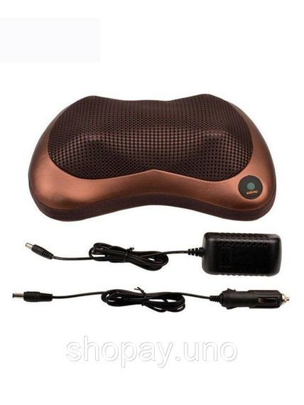 Роликова масажна подушка Massage Pillow Масажер для спини та шиї та інфрачервоним прогріванням | Зображення 2