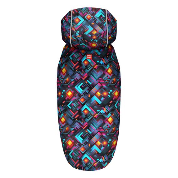 Дощовик-накидка з капюшоном для собак WAUDOG Clothes, малюнок "Нескінченні світи", XL, А 55-61 см, B 68-80 см, | Зображення 2