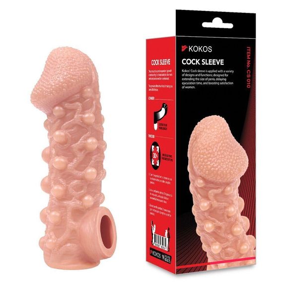 Насадка на член Kokos Cock Sleeve CS 010 S (м'яте паковання!!!) Sex Aura | Зображення 3