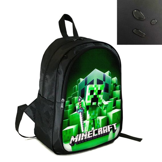 Рюкзак міський/шкільний 38×28см з принтом Minecraft Кріпер дитячий, підлітковий, спортивний (4188)