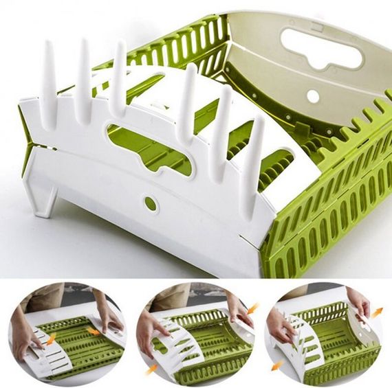 Органайзер – сушарка Collapsible Dish Rack ∙ Складна кухонна підставка для сушіння посуду | Зображення 2
