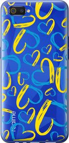 Чехол на Realme C2 Сердца UA "5292u-1852-17620"