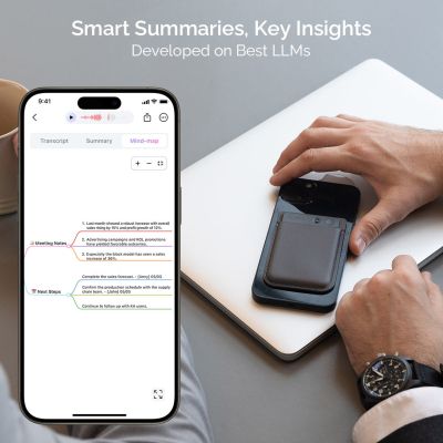 Цифровой диктофон PLAUD AI Note Silver (NB-100-SI) | Зображення 3