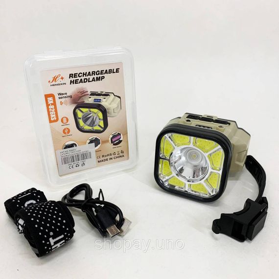 Яркий светодиодный мощный фонарь 826X-XPE+8COB(White+Red), Налобный прожектор, Надежный налобный фонарь GW-33 | Зображення 3