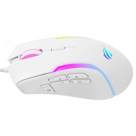 Проводная игровая мышь с 9 программируемыми кнопками HAVIT HV-MS1033 8000 DPI  USB White | Зображення 4