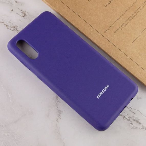 Чехол Silicone Cover Full Protective (AA) для Samsung Galaxy A02 Фиолетовый / Purple | Зображення 5