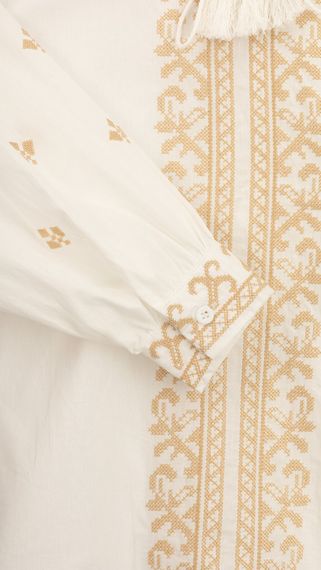Сорочка вишиванка для дівчинки Dinomin D2893 140 см Молочний shop (2000999162602) | Зображення 2