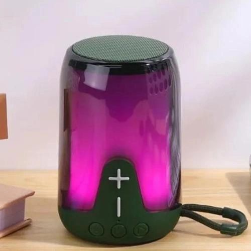 Портативна колонка TG652 5W з RGB підсвічуванням та ремінцем, колонка з акумулятором блютуз. Колір: зелений | Зображення 1