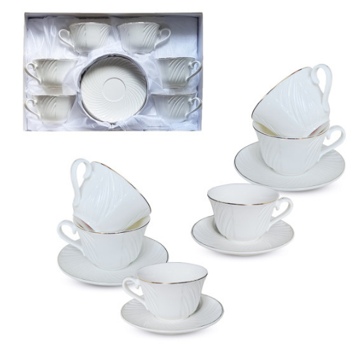 Сервіз чайний Лія 12 предметів (ч.240мл + блюдце d14,5см) 17163-00 S&T