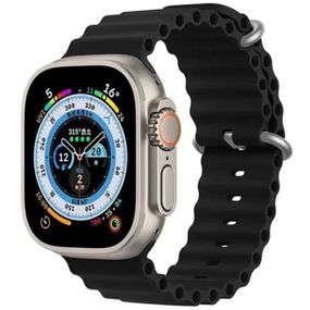 Ремінець Ocean Band для Apple Watch 38/40/41/42mm(ser.10) Синій / Deep navy Чорний / Black