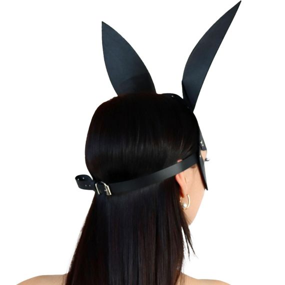 Шкіряна маска Зайчика Art of Sex - Bunny mask, колір Чорний sexstyle | Зображення 1