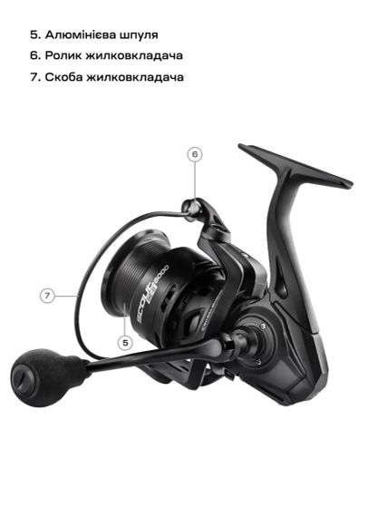Котушка Brain Scout SE-S 6000S 8+1BB Silver | Зображення 7
