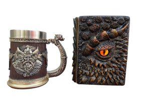 Подарунковий набір Кухоль 3D Берсерк-Віникінг і Блокнот 3D «Жар Серця Дракона»