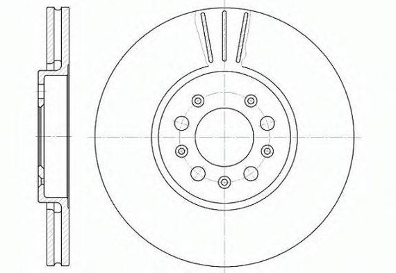 Диск гальмівний AUDI A3, SEAT TOLEDO, SKODA FABIA, OCTAVIA, VW передн., вент. (вир-во REMSA) REMSA 654410 на SEAT IBIZA V (6J5, 6P5)