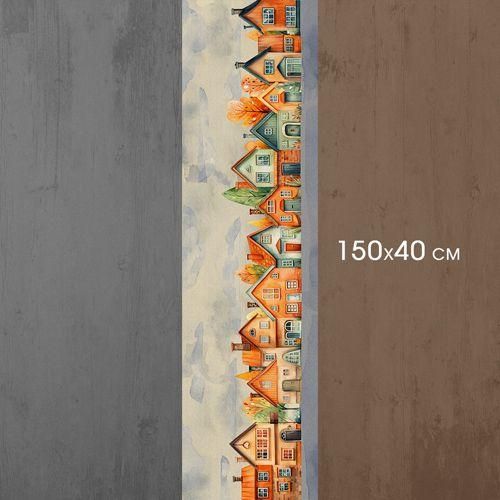 Доріжка на стіл Будиночки 150x40 см (DR__24S009) | Зображення 2