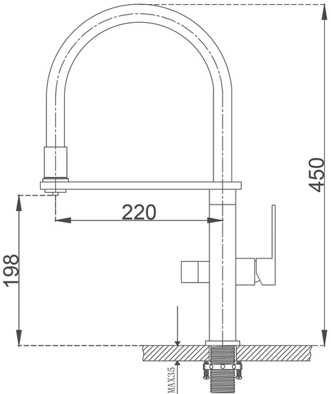 Кухонний змішувач Fabiano FKM 3120 Black Steel 8231.403.1117 | Зображення 1