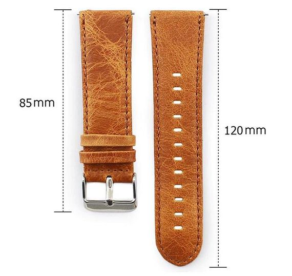 Шкіряний ремінець для годинника Samsung Galaxy Watch 42 mm (SM-R810) - Light Brown | Зображення 2