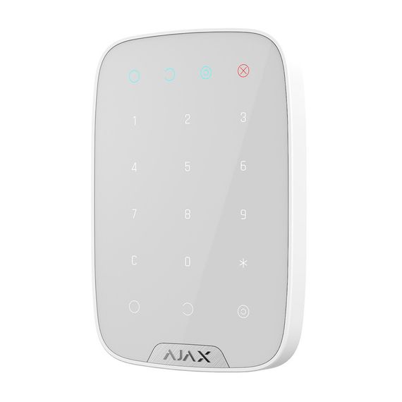 Бездротова сенсорна клавіатура Ajax KeyPad white арт.14539