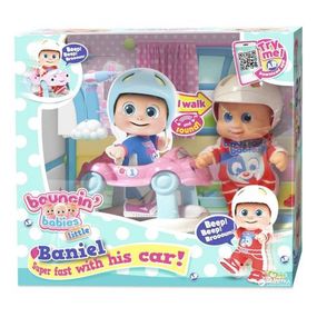 Уцінка. Маленька лялька-пупс "Bouncinʼ Babies Baniel little" з ходунками - пробита слюда