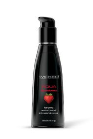 Їстівний лубрикант зі смаком полуниці Wicked Aqua Strawberry на водній основі, 120 мл sexstyle