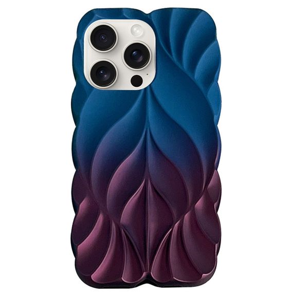 TPU чохол Leaf для Apple iPhone 15 Pro Max (6.7") Navy Blue / Plum