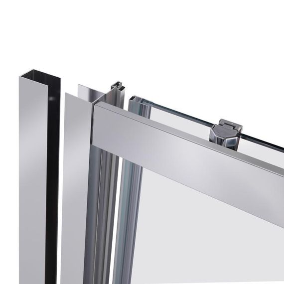 Душевая дверь в нишу Qtap Taurus CRM209-1.C6 90-100x200 см, стекло Clear 6 мм, покрытие CalcLess | Зображення 2