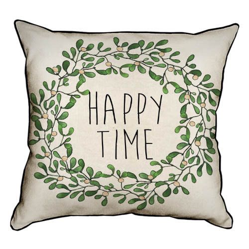 Подушка з мішковини Happy time 45x45 см (45PHB_23NY001)