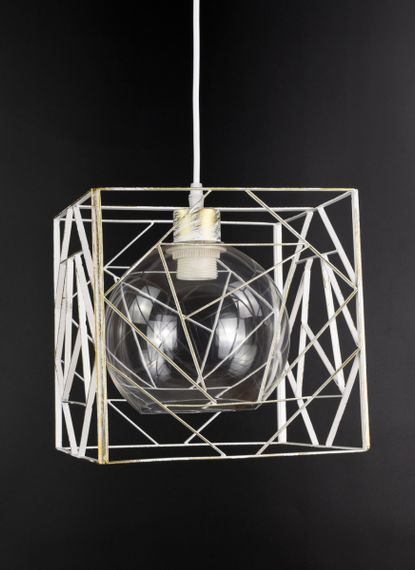 Люстра підвісна LOFT на 1 лампочку 25877 Білий 35-90х24х34 см. | Зображення 1