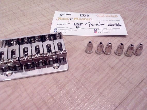 Гитарный Бридж фиксированный струнодержатель hard tail hardtail  ХРОМ для гитары электрогитары | Зображення 3