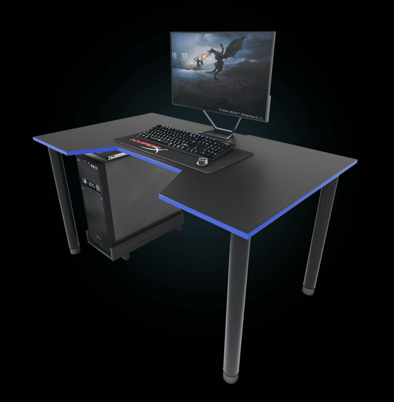 Стол компьютерный ZEUS GAMER-3 черныйсиний | Зображення 1