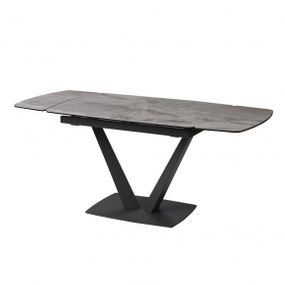 Стол керамический Concepto ELVI LIGHT GREY 120-180 см серый