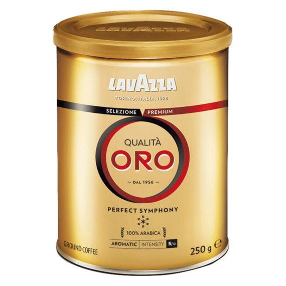 Кофе молотый арабика Lavazza Qualita Orо в банке, 250 грамм для эспрессо, капучино и латте макиато