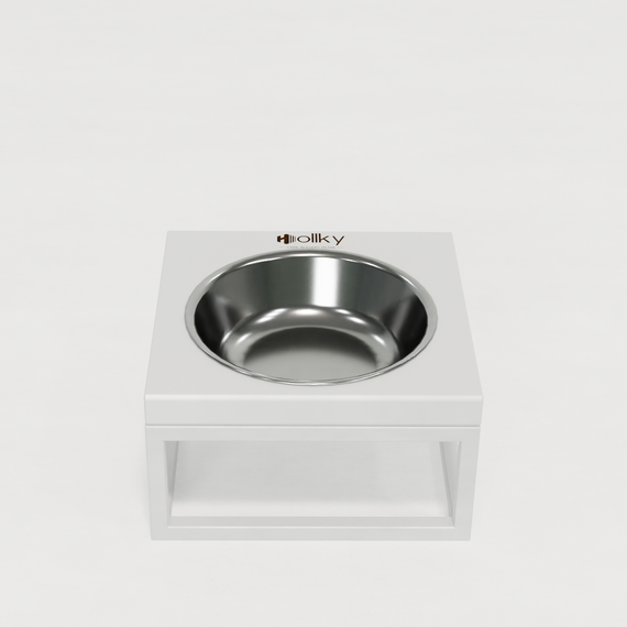 Миска на підставці для котів і маленьких собак Hollky Base Solo S (1 × 0,45 л) Solo S-18187-WHWH | Зображення 1